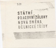 J1258 - Czechoslovakia (1945-79) Control Imprint Stamp Machine (R!): State Labor Advances; A New Shift Working Class - Proeven & Herdrukken