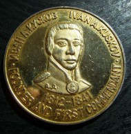 Founder First Commendant Ivan A. Kuskov Medal Fort Ross Cal. Commemorative Bicentennial 1776-1976 - Professionali/Di Società