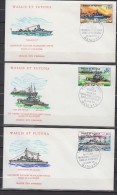 WALLIS ET FUTUNA   1978      Premier Jour  Naviers De Guerre 1940 -1944         N°  210 / 212 - Briefe U. Dokumente