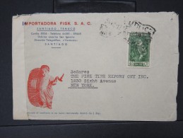 ARGENTINE- Enveloppe De Santiago Pour New York En 1941 Avec Controle Postal  A Voir Lot P4948 - Covers & Documents