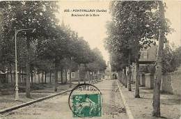 - Sarthe - Ref 346 - Pontvallain -  Boulevard De La Gare - Carte Bon Etat - - Pontvallain