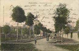 - Sarthe - Ref 345 - Pontvallain -  Boulevard De La Gare - Carte Colorisee - Carte Bon Etat - - Pontvallain