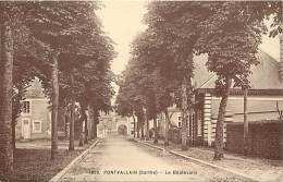 - Sarthe - Ref 342 - Pontvallain -  Le Boulevard - Carte Bon Etat - - Pontvallain