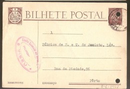 Portugal & Bilhete Postal, Centro Comercial Das Beiras, Viseu, Porto 1952 (202) - Briefe U. Dokumente