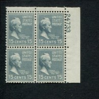 USA POSTFRIS MINT NEVER HINGED POSTFRISCH EINWANDFREI SCOTT 820 PRESIDENTIAL ISSUE P#block Of 4 - Numéros De Planches