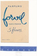 Carte Parfumée - 5 Fleurs , Forvil - Vintage (until 1960)