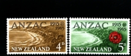 NEW ZEALAND - 1965  ANZAC  SET  MINT NH - Neufs