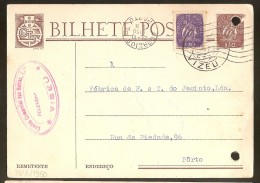 Portugal & Bilhete Postal, Centro Comercial Das Beiras, Viseu, Porto 1950 (203) - Briefe U. Dokumente