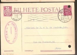 Portugal & Bilhete Postal, Centro Comercial Das Beiras, Viseu, Porto 1950 (210) - Storia Postale