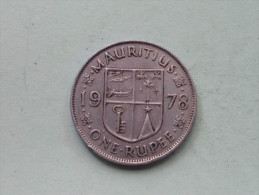 1978 - ONE RUPEE / KM 35.1 ( Details See Photo ) ! - Maurice