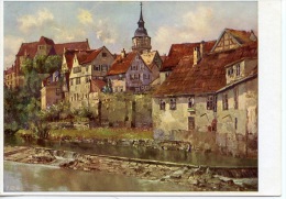 Allemagne : Backnang - J. Burger Altes Stadtchen (arts Peinture Tableaux) - Backnang