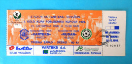 NK VARTEKS : NK RUDAR Velenje Slovenia * UEFA CUP WINERS 1998. * Football Match Ticket Billet Soccer Fussball Foot - Tickets & Toegangskaarten