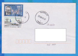 PERSONALITIES, CHEMISTRY AVION PLANE STAMPS ON  COVER, 2002, ROMANIA - Used Stamps