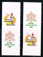 4 Viñetas ROMA, Vaticano, Año Santo 2000, Giornata De Gioventú ** - Varietà E Curiosità