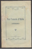 9552-"PER L'ONORE D'ITALIA" DEL TEOLOGO NINO CUCCO - CONFERENZA CONTRO LA BESTEMMIA- 1927 - Religione