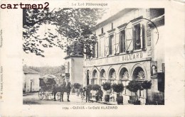 CAZALS LE CAFE ALAZARD ANIME ATTELAGE EPICERIE CAFE DE PARIS BILLARD 46 LOT - Cazals