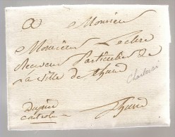 L. Datée De Charleroy An 13 Avec Manuscrit "Dupire / Contrôleur" Pour Thuin - 1794-1814 (Französische Besatzung)