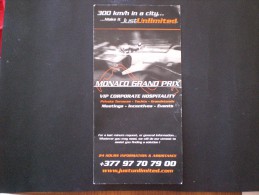 MONACO GP F 1 MONTE CARLO INTINERARIO PROGRAMMA GRAN PREMIO FORMULA 1 MONTE CARLO 2006 MUCH RARE !! - Autorennen - F1