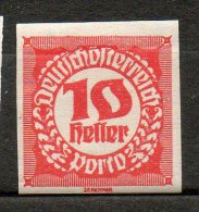 AUTRICHE Taxe 10h Rouge 1919-21 N°94 - Taxe