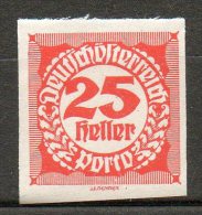 AUTRICHE Taxe 25h Rouge 1919-21 N°97 - Taxe