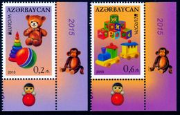 AZERBAIJAN/AZERBAIDSCHAN EUROPA 2015 "Old Toys" Set Of 2v + Minisheet** - 2015