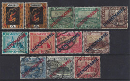 Germany (Saargebiet) 1922  Dienstmarken  (o) Mi. 2-11 (see Discription) - Oficiales