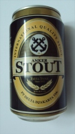 Indonesia Anker Stout 330ml Empty Beer Can / Opened By 2 Holes - Cans