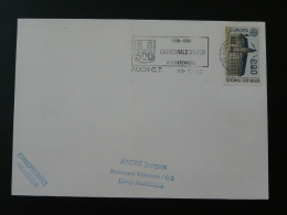 32 Gers Auch 500 Ans Cathedrale 1990 - Flamme Sur Lettre Postmark On Cover - Oblitérations Mécaniques (flammes)