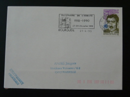 37 Indre Et Loire Bourgueil Millénaire Abbaye 1990 - Flamme Sur Lettre Postmark On Cover - Abadías Y Monasterios