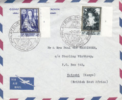 Religieux - Madonnes - Belgique - Lettre De 1961 ° - Oblit Charleroi - Avec Numéro De Planches - Exp Vers Le Kenya - 1961-1970