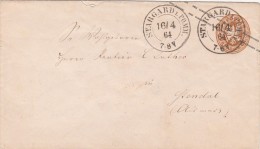 1864 LETTRE ENTIER 3. STARGARD IN POMMERN ( STARGARD SZCZECINSKI POLOGNE) - STENDAL (SAXE) / 124 - Entiers Postaux