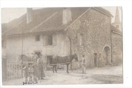 12490-  Lavigny Aline Paul Les Enfants Et Le Cheval Favori Devant La Ferme - Lavigny