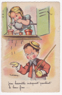 Carte Humoristique Illustrée Par I Gougeon - Mon Baromètre Indiquait Pourtant Le Beau Fixe - Circulé Sans Date - Gougeon