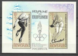 Burundi 1964 Mi Block 3A MNH OLYMPICS - Winter 1964: Innsbruck