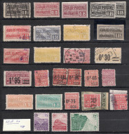 France - Lot De 26 Timbres Des COLIS POSTAUX Pour Une Cote D´environ 250€ Neufs ** / * (*) Et Oblitérés (dont Le N° 23) - Autres & Non Classés