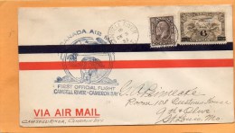 Camsell River Cameron Bay Canada 1933 First Air Mail Cover Mailed - Primeros Vuelos