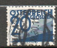 AUTRICHE Taxe  20g Bleu 1925-34 N°143 - Taxe