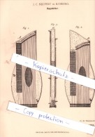 Original Patent - . C. Neupert In Bamberg , 1881 , Doppelzither , Zither  !!! - Muziekinstrumenten