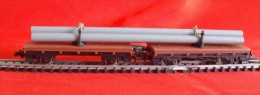 Trains électriques, Echelle N - Double Wagons Porte-tuyaux - Wagon De Marchandises, Pipelines - Goods Waggons (wagons)