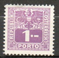 AUTRICHE Taxe  1m Violet 1945  N°181 - Taxe