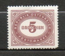 AUTRICHE Taxe  5g Brun 1947  N°203 - Taxe