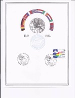 BELGIE - BELGIQUE Herdenkingskaart  2133 Tweede Europese Parlementsverkiezingen - Erinnerungskarten – Gemeinschaftsausgaben [HK]