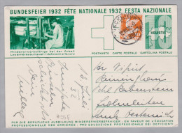 Schweiz PP Bundesfeier Karte #55f 1932-07-12 Ges. Nach AT - Brieven En Documenten