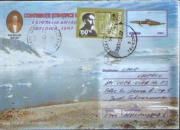 Romania - Stationery Cover 1999 Used - Antarctic Expedition, Belgica; Insects( Racovitzaia Glacialis ) - Expediciones Antárticas