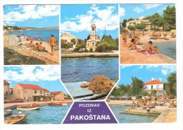 PAKOSTANE , Croatie / Croatia  : Multivues ; Plage / Beach 1980 :TB - Islam