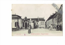 10 - MUSSY SUR SEINE - LA PLACE DE LA HALLE - ATTELAGE COLLIN LAITIER - Edit. Didier - 1905 - Mussy-sur-Seine