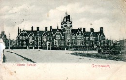 PORTSMOUTH - Victoria Barracks (Postcard Salute Co) 1904 Used TINY PIECE MISSING - Portsmouth