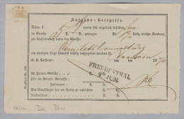 Heimat DE BW FREUDENTHAL Langstempel 1870-06-09 Auf Aufgabs-Recepisse - Macchine Per Obliterare (EMA)