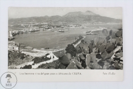 Old Real Photo Postcard From Ceuta -  Vista Del Gran Puerto Africano / View Of The Grand African Harbour - Ceuta