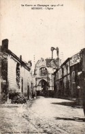 BETHENY   -  L´ Eglise  - La Guerre En Champagne1914 - 15 - 16 - Bétheny